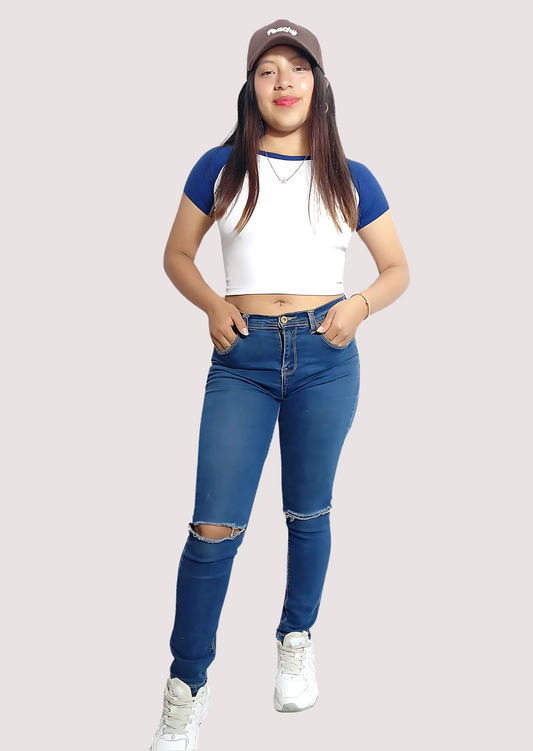 Colección Crop Top Andrea A-14001 (Algodón Baby Rib)